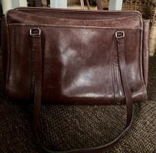 Vintage Coach Brown Leather Briefcase