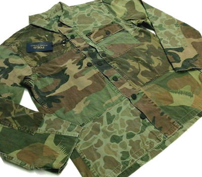 Polo Ralph Lauren Patchwork Military Army Camo Distressed Fatigue