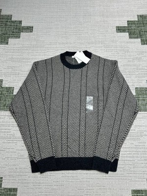 J.W.Anderson x Uniqlo Sweater Mens Medium Black Gray Wool Knit Pullover New