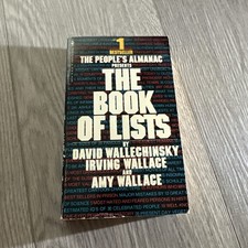 The Book of Lists David Wallechinsky Irving Wallace