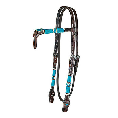 Circle Y Turquoise Roundup Browband Headstall