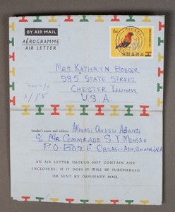 MayfairStamps Ghana 1965 Obuasi to Chester IL Aerogramme aaz_42491