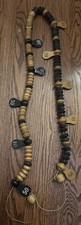 VTG 5  Antique Wood Hanging Score Keeper Beads Billiards Pool Table Snooker Game
