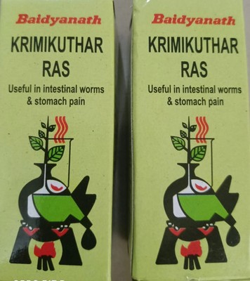 2 Pack | Baidyanath Krimikuthar Ras - 80 Tablets Each Free Ship