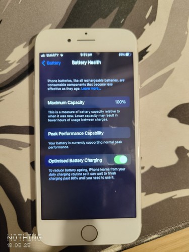 IPhone 7 128gb 100% Battery Health Unlocked Sim/icloud No Touch Id Workin Button - Afbeelding 2 van 10