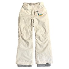 NWT Roxy Girls Backyard Snow Pants DryFlight Technology - Size 8 Small White