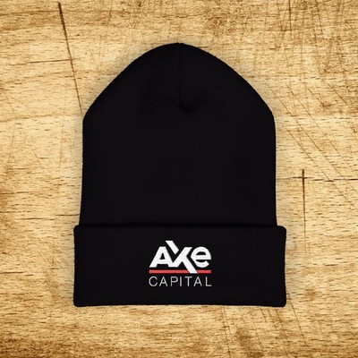 Axe Capital Inspired by Billion Embroidered Classic Winter Black Beanie Hat