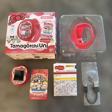  Good Bandai Tamagotchi Uni Sanrio Characters Red w/ Tamaverse Ticket  Strap