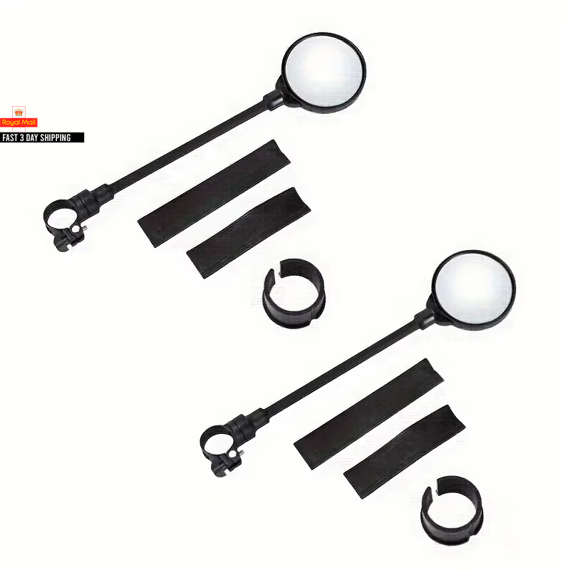 Bicycle Rearview Handlebar Mirrors 360 Rotatable for Mountain Road Bike Motorcyc
