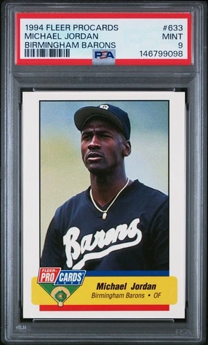 1994 Fleer Procards Birmingham Barons #633 Michael Jordan PSA 9 MINT