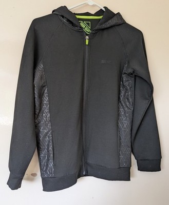 Matalan Urban-Dept Jungenjacke schwarz Kapuze Reißverschluss vorne Alter 12 Jahre