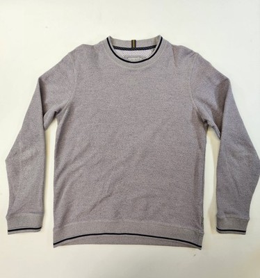 Ted Baker Seasalt Wool Blend Textured Crew Neck Sweater Pullover Blue Mens 3 (M)