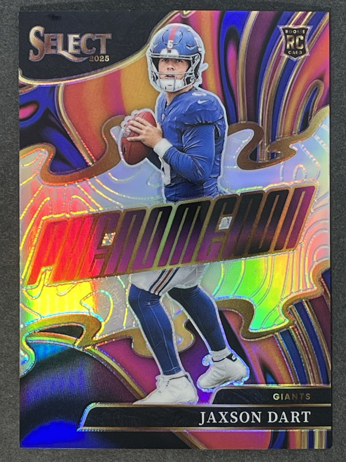 2025 Panini Select Jaxson Dart Phenomenon Silver #22 Rookie RC New York Giants