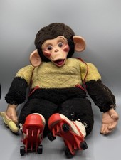 "Felpa de mono cara de goma estilo Rushton vintage con plátano - 18"" (patines sobre ruedas)"