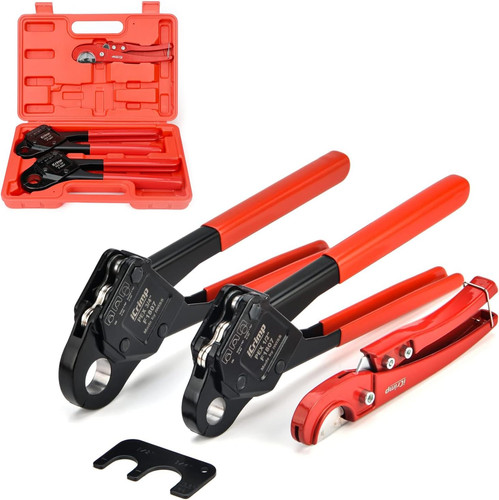 Icrimp Angle Head F1807 PEX Pipe Crimping Tool for 1/2&3/4-Inch Copper Ring