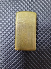Vintage 1995 Solid Brass Zippo Lighter D XI Bradford PA Made In USA Gina Inscrib