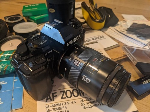 Minolta 9000af professional 35mm analogue camera with many extra's - Picture 7 of 10