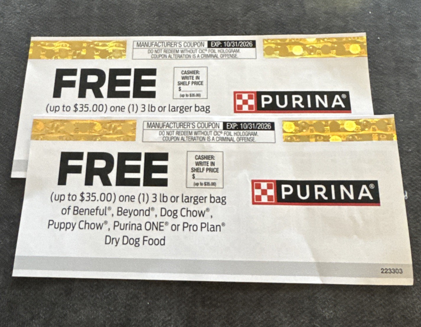 Coupon Exp 10/31/2026