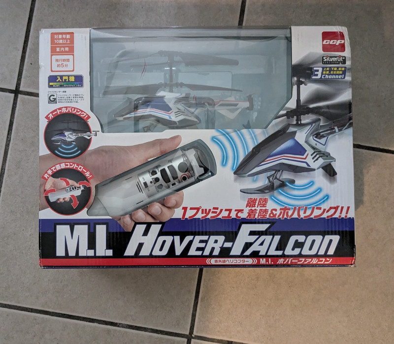 CCP M.L. Hover-Falcon 3-Channel RC Helicopter w/ Controller White/Blue/Black