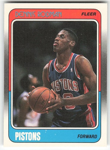 1988-89 Fleer #43 Dennis Rodman BASKETBALL Detroit Pistons