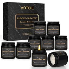 Mens Scented Candle Gift Set, 9 Pack Candles for Men, 36 oz Soy Candle, 200 ...