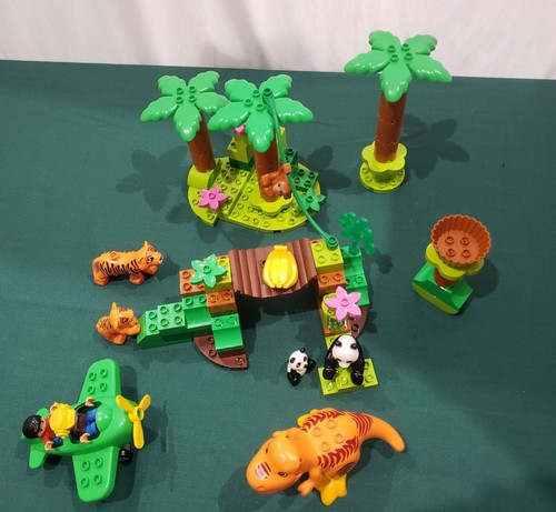 Lego Duplo MIX SET Tropical Island+ Safari Jungle Animals+PLANE+ T-REX+Minifigs - Picture 23 of 23