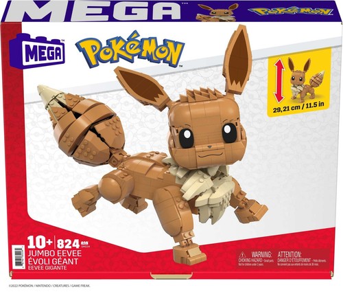 MEGA Pokémon Eevee Gigante set da costruzione da 824 pezzi personaggio alto 28 - Foto 6 di 6