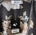 Nine West Floral Shawl Wrap Black Neutral Fringe Polyester Rayon Women — photo 3
