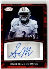 2022 SAGE Artistry #A-SM2 Sincere McCormick Autographs Red
