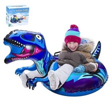 Dinosaur Snow Tube, Inflatable Snow Tube Snow Sled for Kids  Adults, Blue