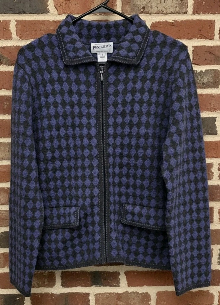 Pendleton Wool Blend Full Zip Sweater Jacket Wome… - image 1
