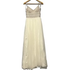 NEW Adrianna Papell Beaded Naya Bridal Dress Ivory White Size US 2