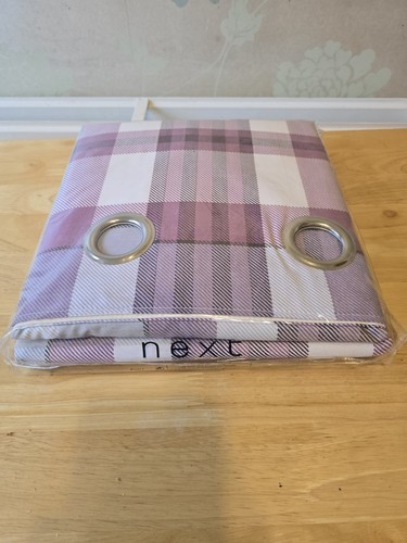 Next country check purple curtains 53" X 54" BRAND NEW but opened - Picture 12 of 12