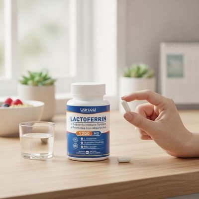 1200mg Lactoferrin Supplement - 60 Vegetarian Softgels for Immune Health
