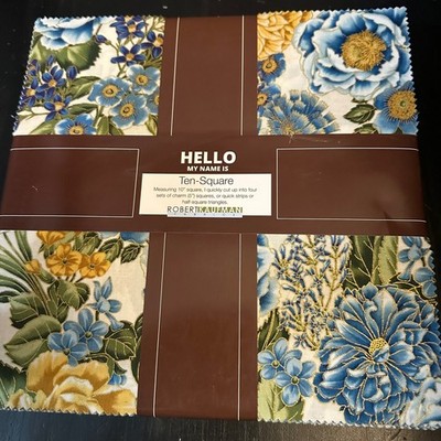 Robert Kaufman Avery Hill Blue Colorstory 10 inch Fabric Squares Studio RK 42pc