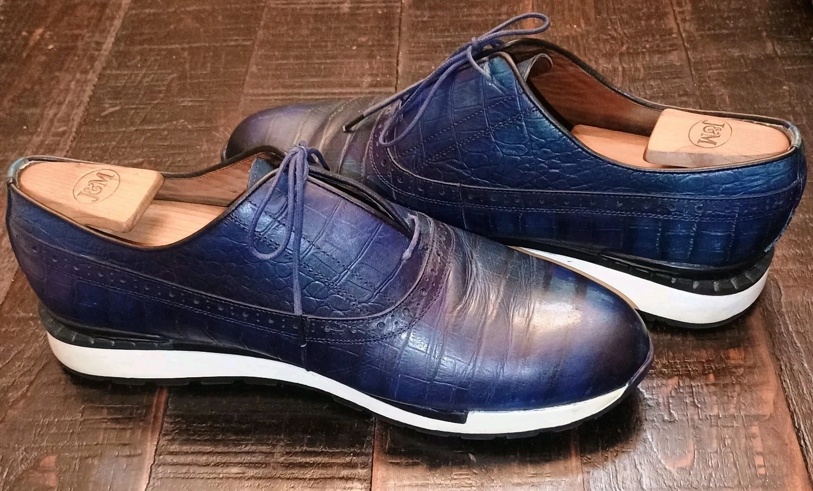 Berluti Fast Track Deep Blue Leather Shoes Trainers Sneakers Men's US 12
Opens in a new window or ta