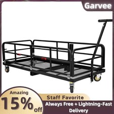 Rugged Steel 750lb Folding Hitch Cargo Carrier With Wheels Handle Secure Haul