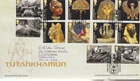 GB ROYAL MAIL FDC COVER 2022 TUTANKHAMUN STAMP SET & SHEET OXFORD HANDWRITTEN