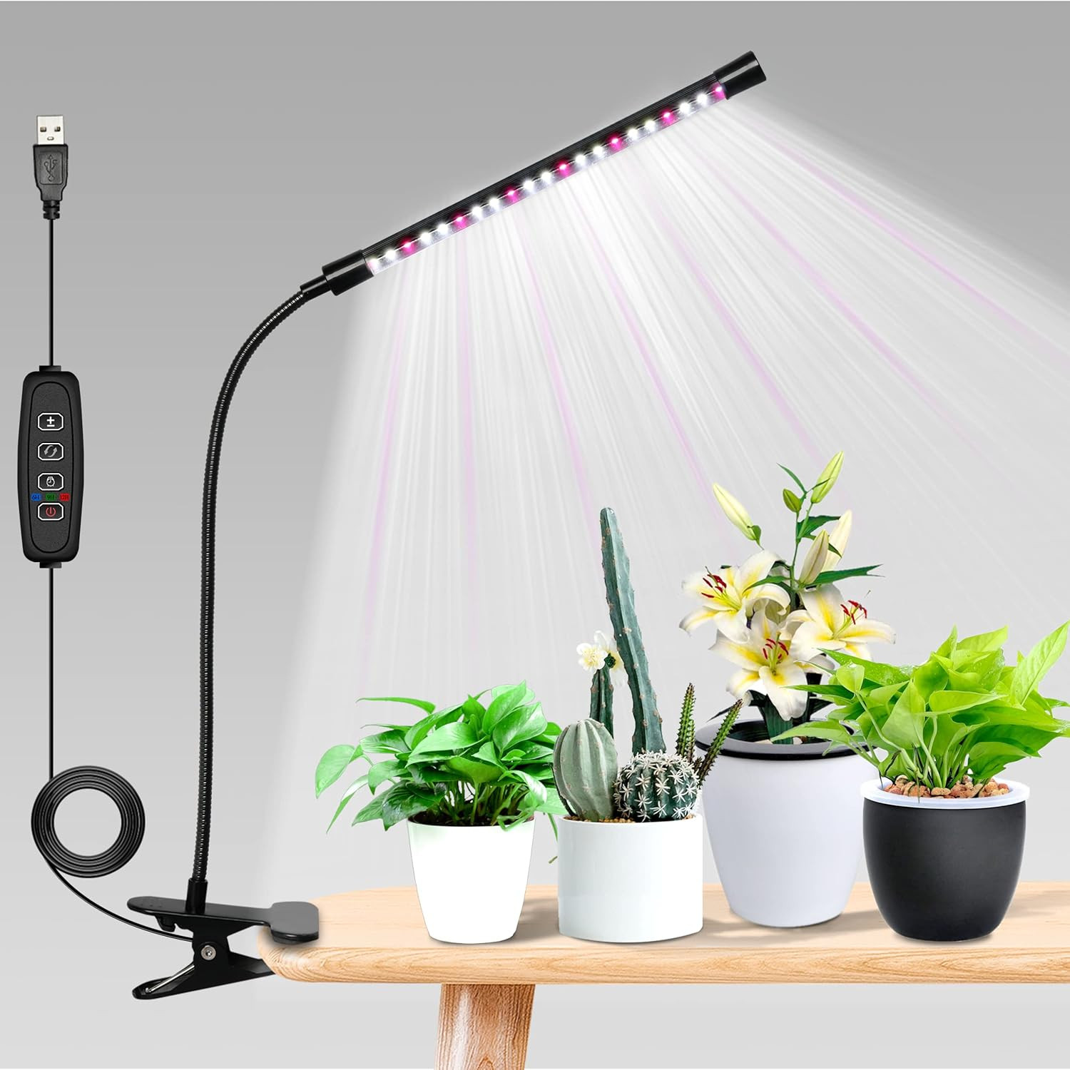 Full Spectrum Indoor Plant Lamp With Timer 1 Tube