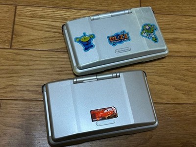 Nintendo DS Console Lot of 2 Silver Tested Working LCD Issue Junk Japan
