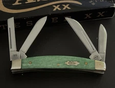 🔥 2024 Case XX 6468 Emerald Green Bone Smooth Small Congress Pocket  Knife