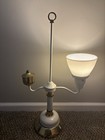 Vintage Student Lamp Brass And Milk glass White/Brass Works — photo 2