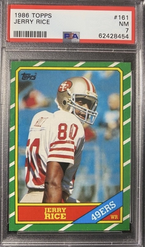 1986 Topps Jerry Rice #161 Rookie Card Graded PSA 7 HOF 49ers *C On Back🔥