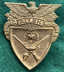 Military Allen Academy N.S.Meyer Inc New York Screw On Badge.
