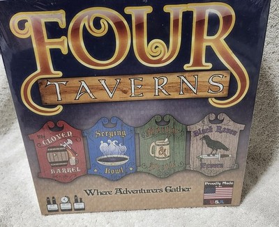 Four Taverns Board Game, Strategy Theme, Ages 12+, 2-4 Players