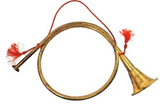 Handmade Solid Brass Full Size French Horn Ornament Wall Display