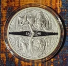 TWO WOLVES 2 oz 999 Fine Silver Round PHELI MINT Which One Do YOU Feed EXCELLENT