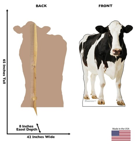 Cow Stand Up Party Decoration Farm Animal Lifesize Cardboard Cutout Farmer Party - Afbeelding 2 van 15