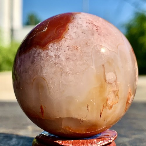 172G Natural Silk agate ball Quartz Crystal Sphere Ball reiki Healing - Picture 4 of 22