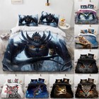 3D Animal Owl Series Digital Printed Bed Cover Pillowcase Bedding
